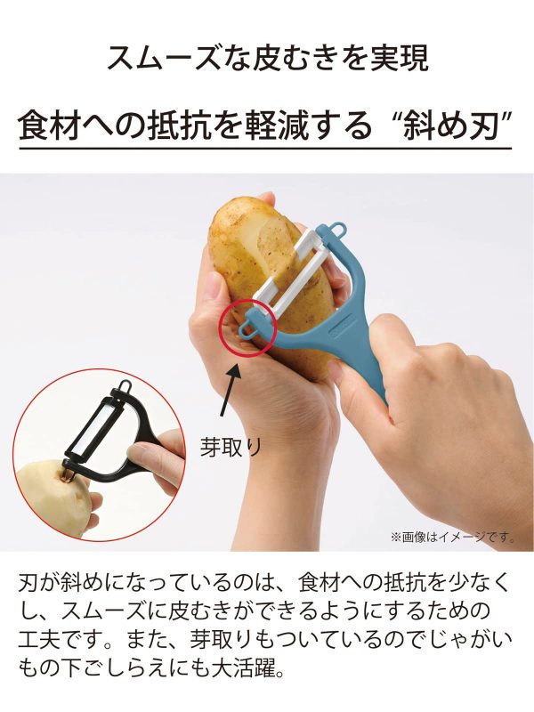Kyocera Ceramic Peeler No Rust Easy Clean Orange Diagonal Blade Light & Sharp Feel Lasting Sharpness Japan Cp-Na10X-Or Hot on Sale - Image 4