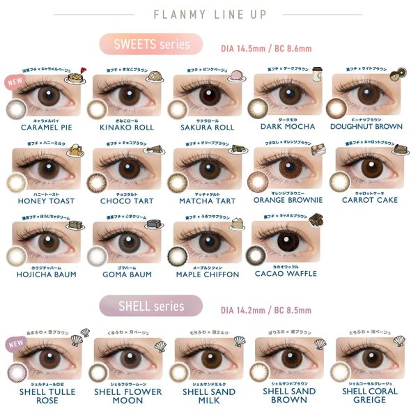 Flanmy Color Contacts 1Day -01.75 Pwr Sakura Roll (30 Per Box) - Made In Japan Online now - Image 4