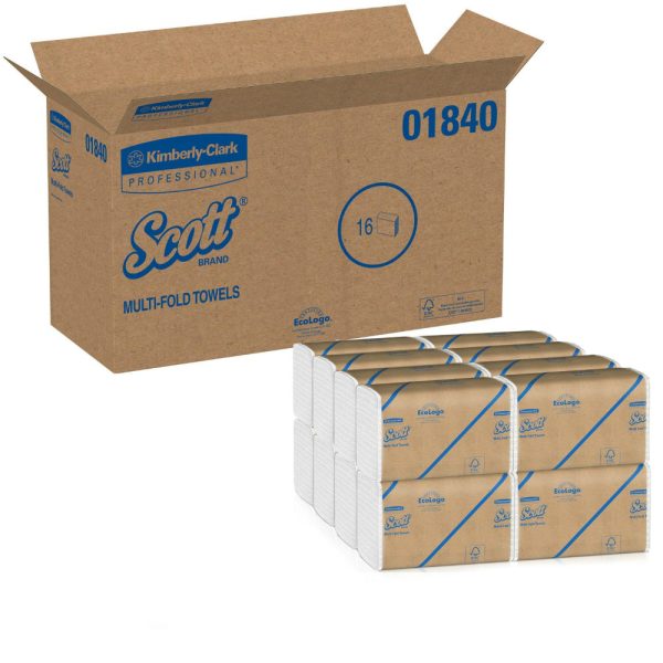 Scott® 01840 Multi-Fold Paper Towel, 1-Ply, White, 9.2  x 9.4 , 250 x 16 Count For Cheap - Image 2