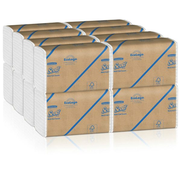 Scott® 01840 Multi-Fold Paper Towel, 1-Ply, White, 9.2  x 9.4 , 250 x 16 Count For Cheap