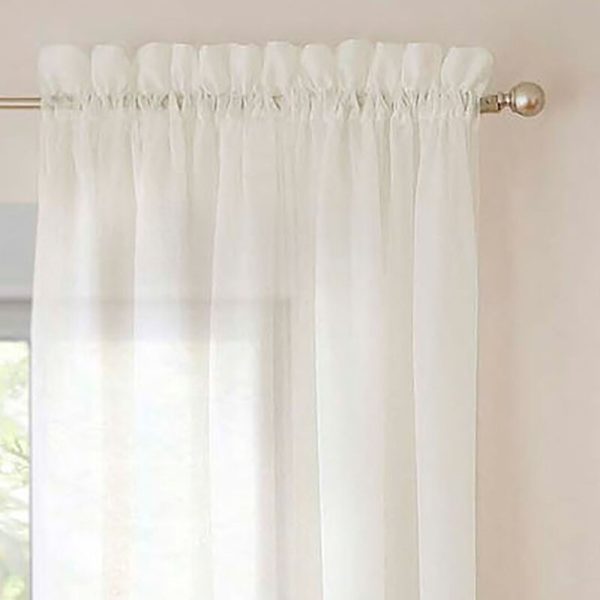 Wayfair Basics Solid Sheer Rod Pocket Curtain Panels (DSQ is set to 2) (Set of 8) 59  x 63  For Discount - Image 2