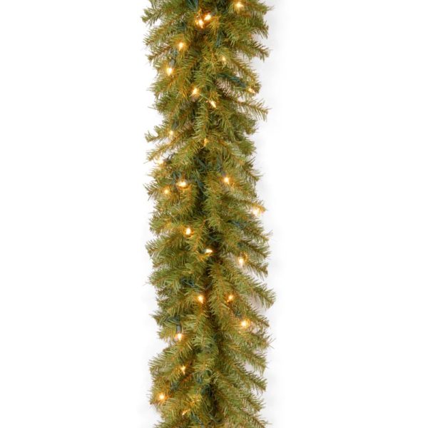 9  Norwood Fir Garland with Clear Lights For Discount