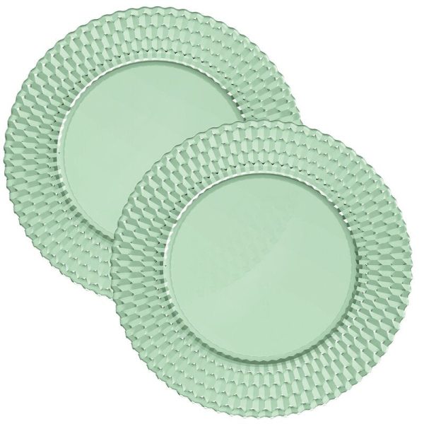 Green Villeroy & Boch Boston 12.5  Crystal Dinner Plate (Set of 2) Supply