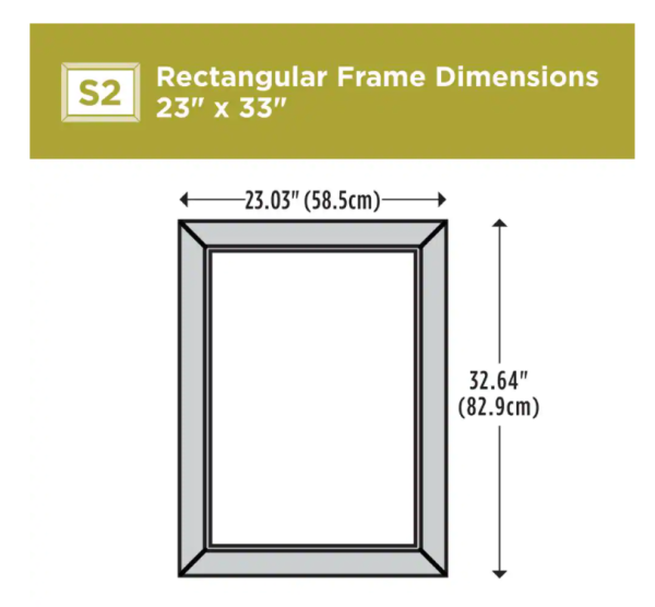 23 in. x 33 in. (S2) Rectangular Mirror Frame in Stone Mosaic Online now - Image 3
