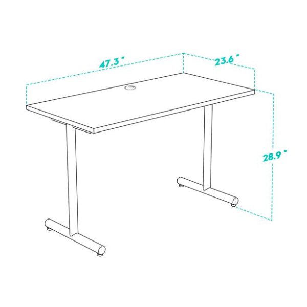 Vicllax Home Office Desk Writing 47 inch Scratch-Resistant Particleboard Computer Workstation Modern Gaming Desk Yellow Walnut Supply - Image 4
