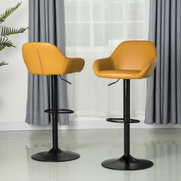 Thibodeaux Swivel Adjustable Height Bar Stool (Set of 2) Online Sale
