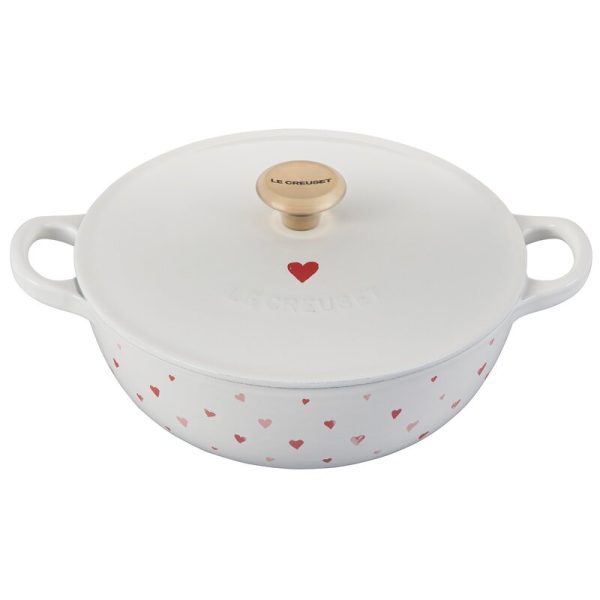 Le Creuset 2.75 Qt. Soup Pot With Heart Applique And Gold Knob on Sale - Image 4