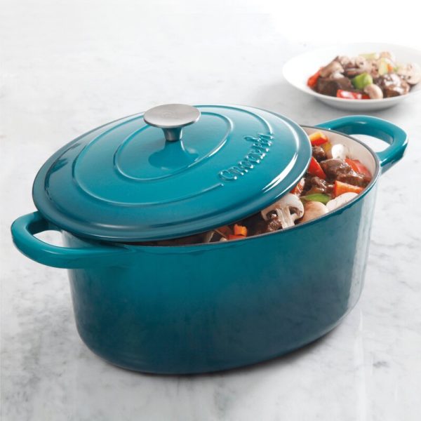 Crock-pot Artisan 7 Qt. Cast Iron Oval Dutch Oven For Cheap - Image 3